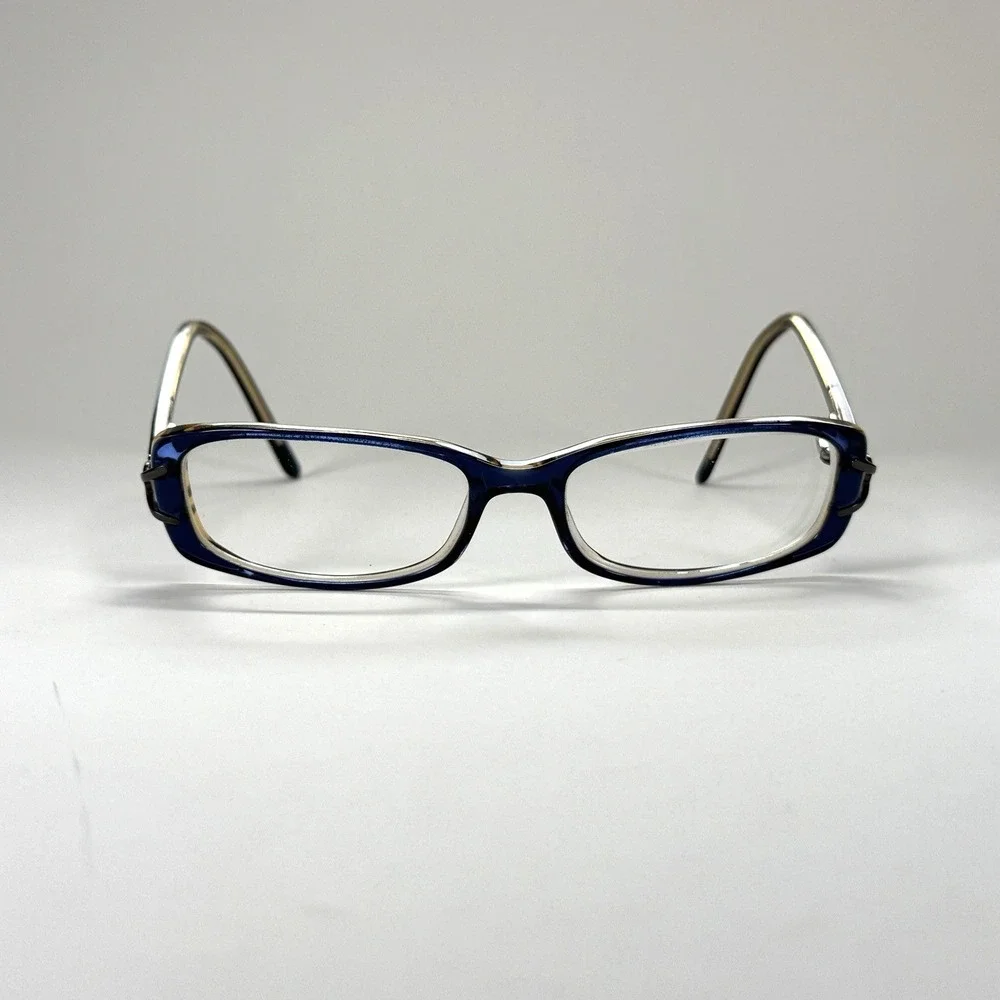 ELAN 9416 Eyeglasses Frame Only 52-16-135 Blue Honey Womens Rectangle Full‎ Rim